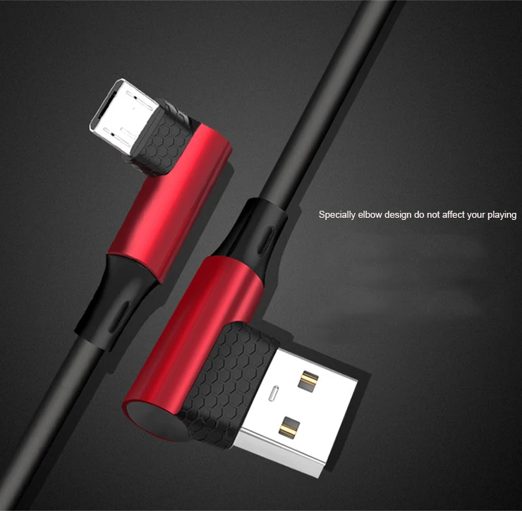 

90 degree USB Type C Cable 2A USB-C Cable Type-C Fast Charging Cord for Nintendo Switch Samsung S8 Oneplus 5 Pixel 2