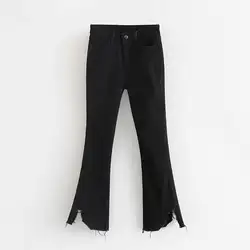 Для женщин популярные новые в европейском и американском стиле черные джинсы LJ55-7973