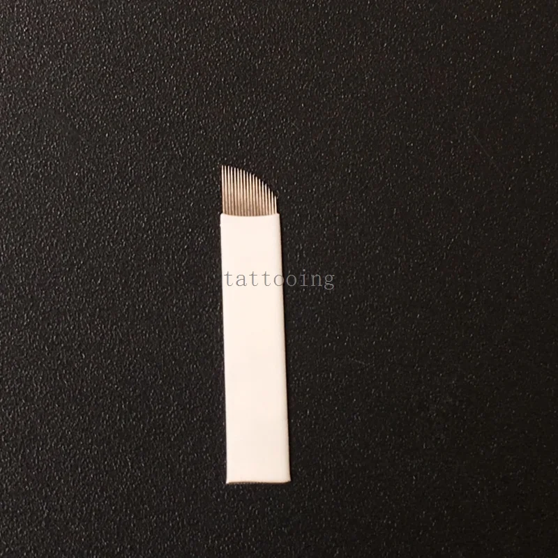50 шт. 0,2 мм 18 Pin Microblading ИГЛЫ Перманентный макияж бровей татуировки лезвия 3D брови вышивка Mcroblades татуировки