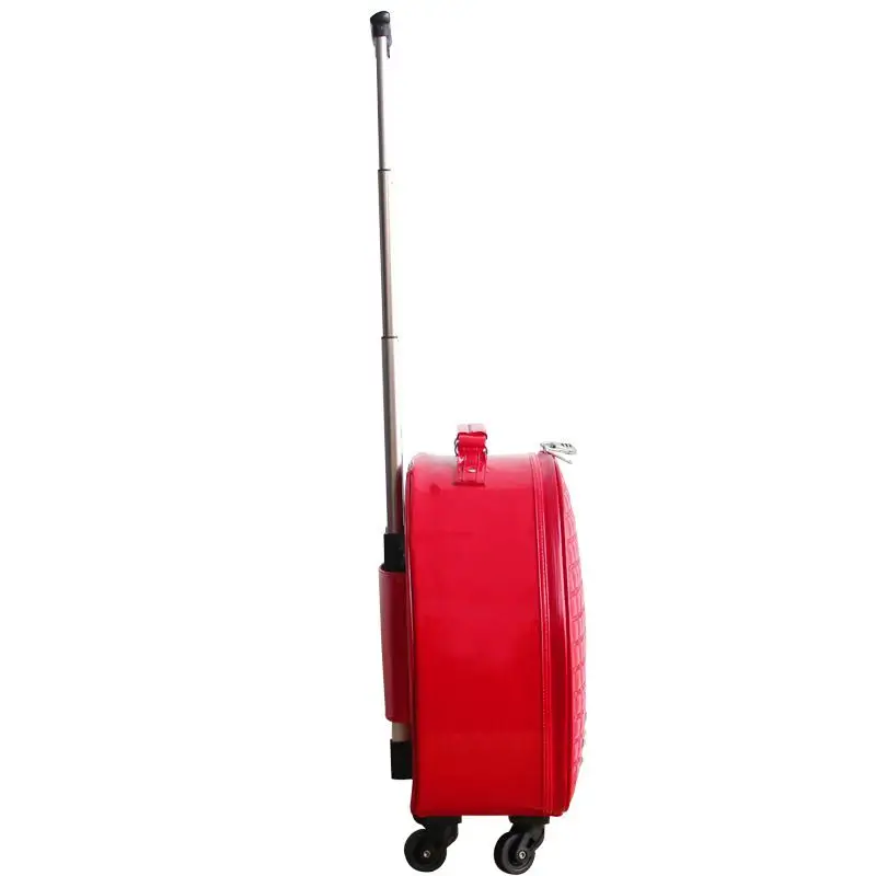 Женский маленький кожаный чемоданчик красный/черный|rolling suitcase|leather carry onluggage rolling |