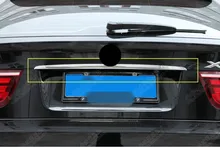 Stainless Steel Glossy Rear Door Logo lower stripe cover trim 1pcs For BMW X5 e70 2013 2012 2011 2010 2009 2008