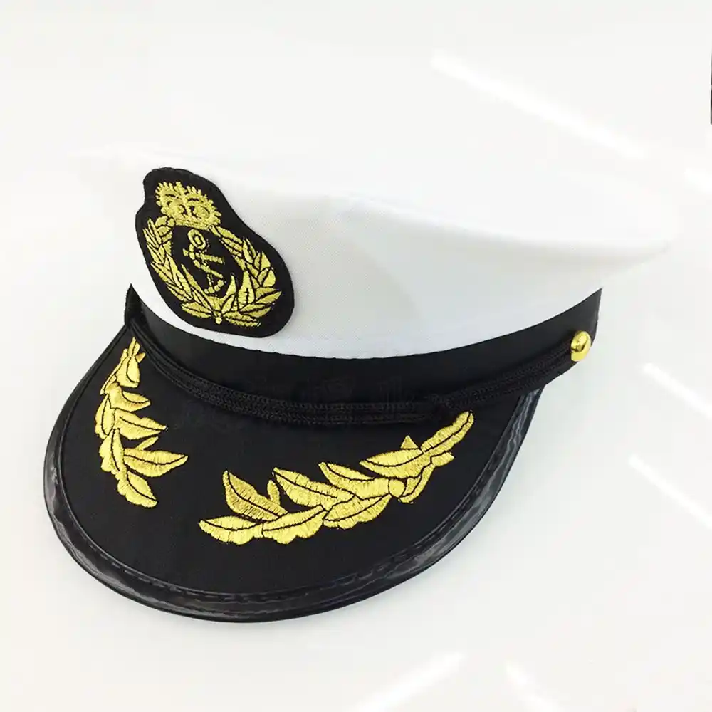 Serin Kaptan Donanma Deniz Kaptan Denizci Askeri Deniz Sapka Kap Suslu Elbise Men S Military Hats Aliexpress
