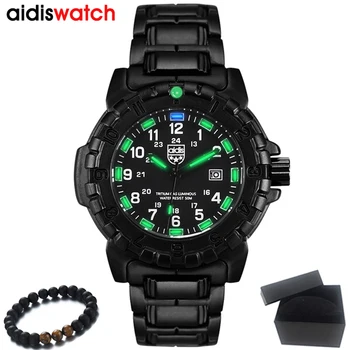 

Top brand Luxury AIDIS Mens Watches Men Luminous Quartz Watches Waterproof Outdoor Military Sports Watch Men Clock Reloj Hombre