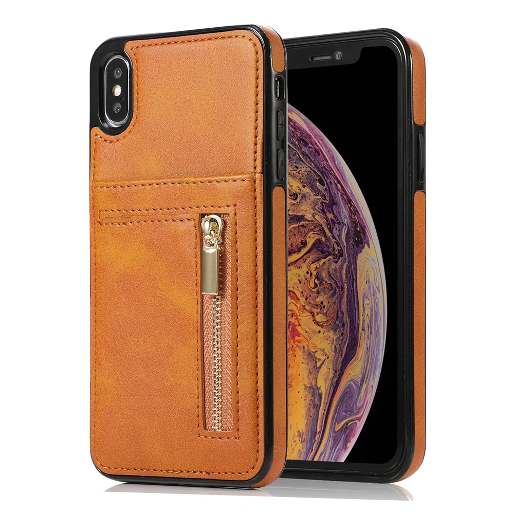 Чехол для iPhone X XS Max XR 8 7 6S Plus кожаный чехол кошелек с отделением кредитных карт