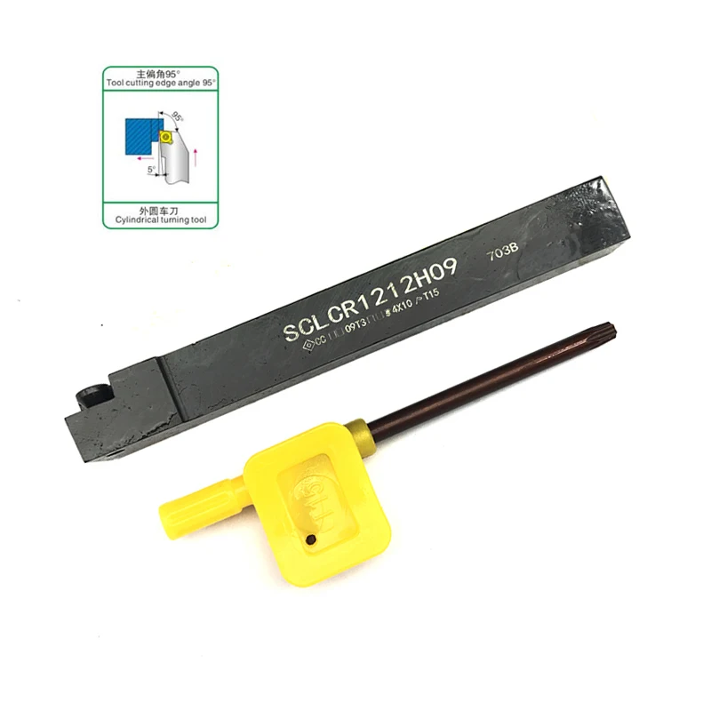 

SCLCL1212H09 SCLCR1212H09 SCLC Metal Lathe Cutting Tools Alloy steel Lathe Machine CNC External Turning Tool Holder S-Type