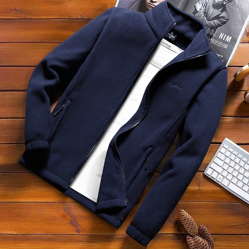 Модная мужская весенняя куртка Осенняя Повседневная куртка с воротником-стойкой Мужская теплая флисовая мужская куртка размера плюс 6XL 7XL 8XL 9XL