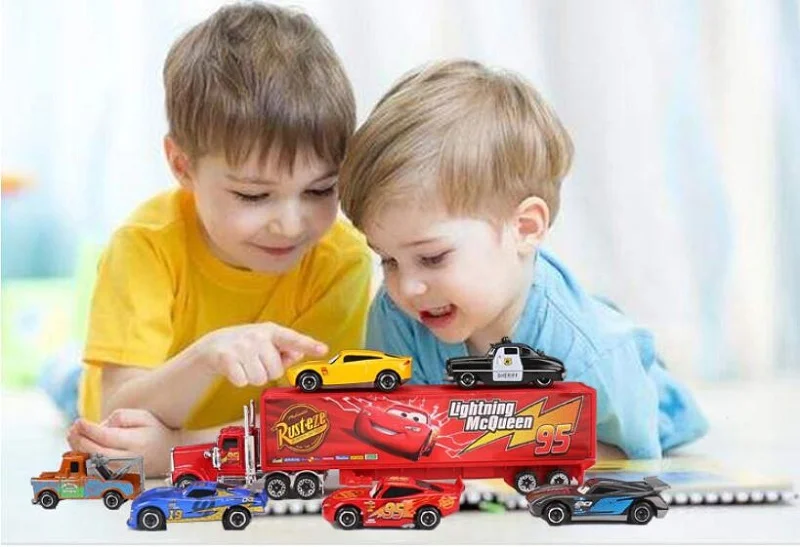 7 шт./компл. disney Pixar машина 3 Lightning McQueen Джексон Storm Mater Мак дядя грузовик 1:55 литья под давлением автомобильных модель игрушка для мальчиков