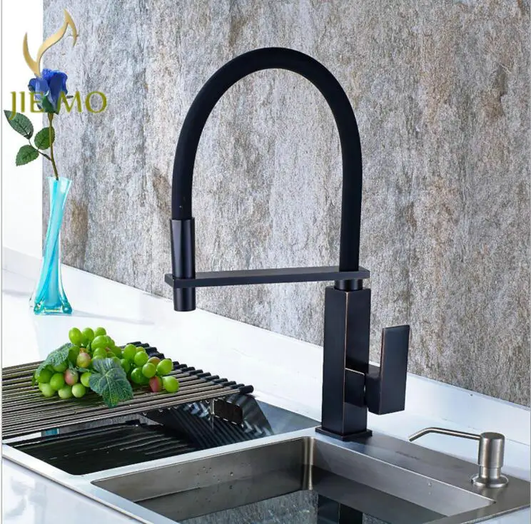 Free Shipping Top Quality 360 Rotate Pull Out Kitchen Faucet Swivel Tap Black Finish Kitchen Mixer Tap Decorate Handle Orb Mixer Pull Out Kitchen Faucet Kitchen Faucetquality Kitchen Faucet Aliexpress