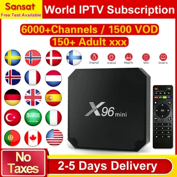 

IPTV Subscription X96mini Android Smart TV Box European Sweden Arabic French Spain France Belgium Italy Germany UK IPTV 1 Year