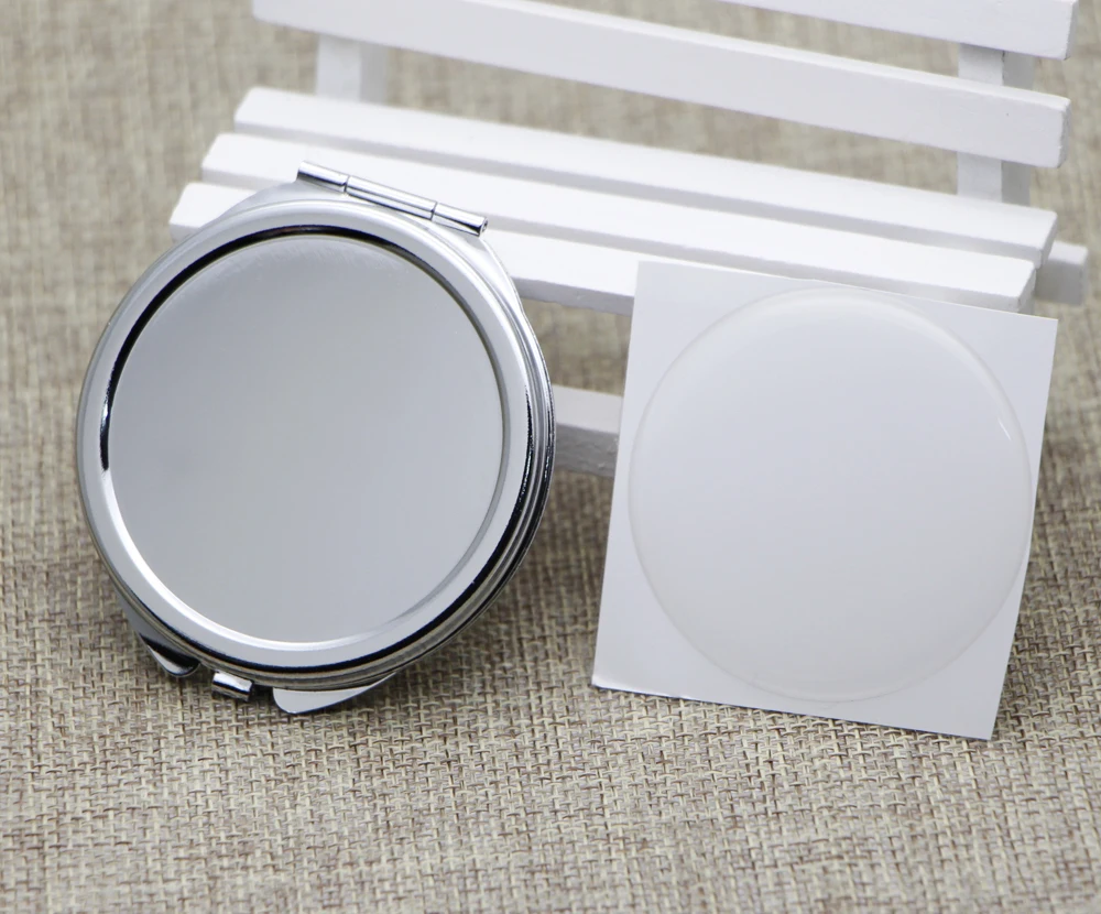 Round Compact Mirror Blank + epoxy sticker Dia 51mm DIY Blank Compact
