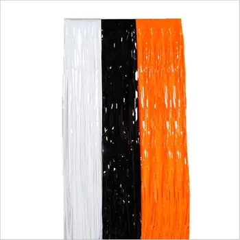 

3ft x 8ft Metallic Shiny Tinsel Fringe Curtain Shimmer Foil Door and Window Rain Curtain Streamer Cover for Photo Backdrop Party