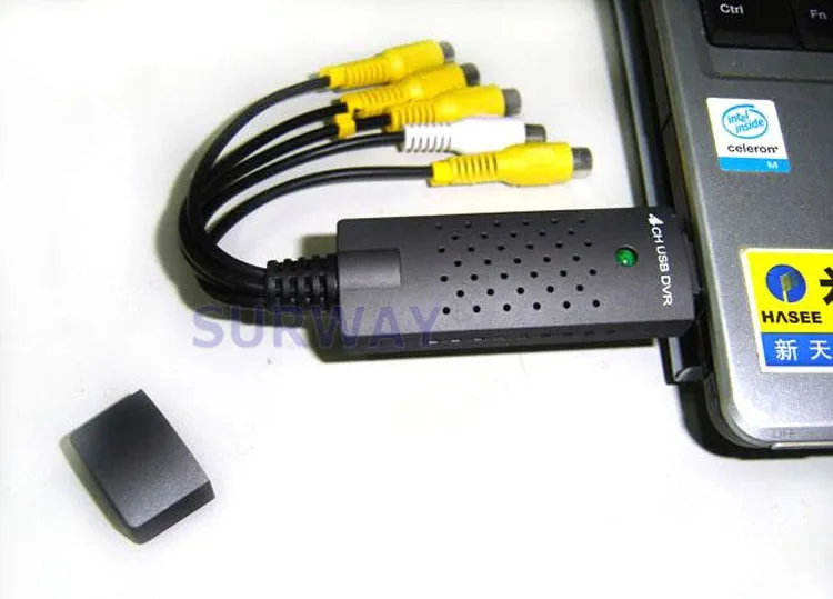 USB 2 0 Easycap 4 канала 4CH DVR CCTV камера Аудио Видео захвата адаптер рекордер для ПК