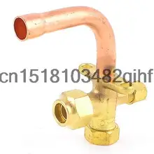 1/" PT Впускной три пути изгиб Flare Tube Разделение клапан для кондиционера