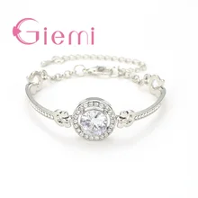 Модный женский браслет AAA с кубическим цирконием, Модные прозрачные браслеты с австрийскими кристаллами, браслеты для невесты, свадебные 925 пробы, серебро