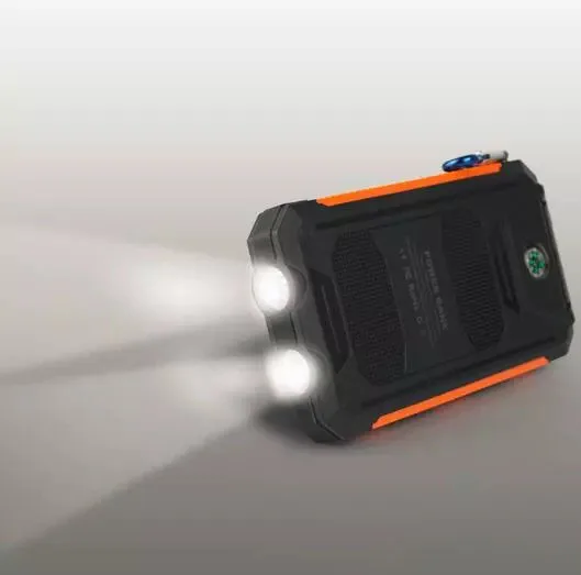 Banco de Energia Móvel ao ar Carregador de Energia Solar Impermeável Duplo Farol Energia Livre Três-prova Bússola Móvel Portátil 18 Cheap Lâmpadas solares