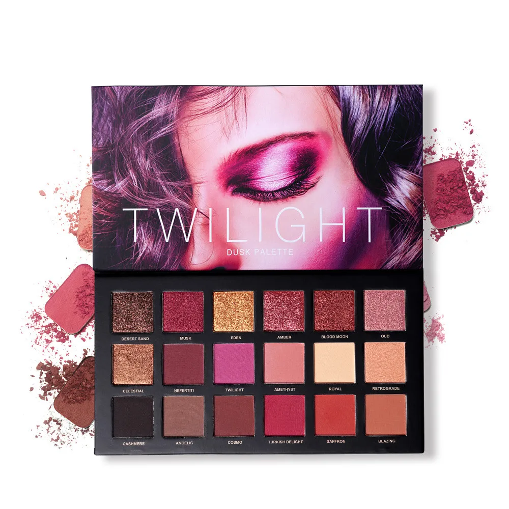 

Professional 18 Color Multicolor Pearl Glitter Pigment Metallic Eye Shadow Powder Palette Matt Eyeshadow Cosmetic Makeup 19L0711