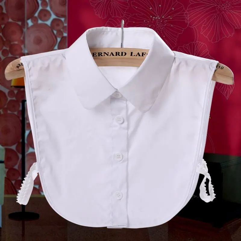Shirt Fake Collar White& Black Tie Vintage Detachable Collar False Collar Lapel Blouse Top Women Clothes Accessories