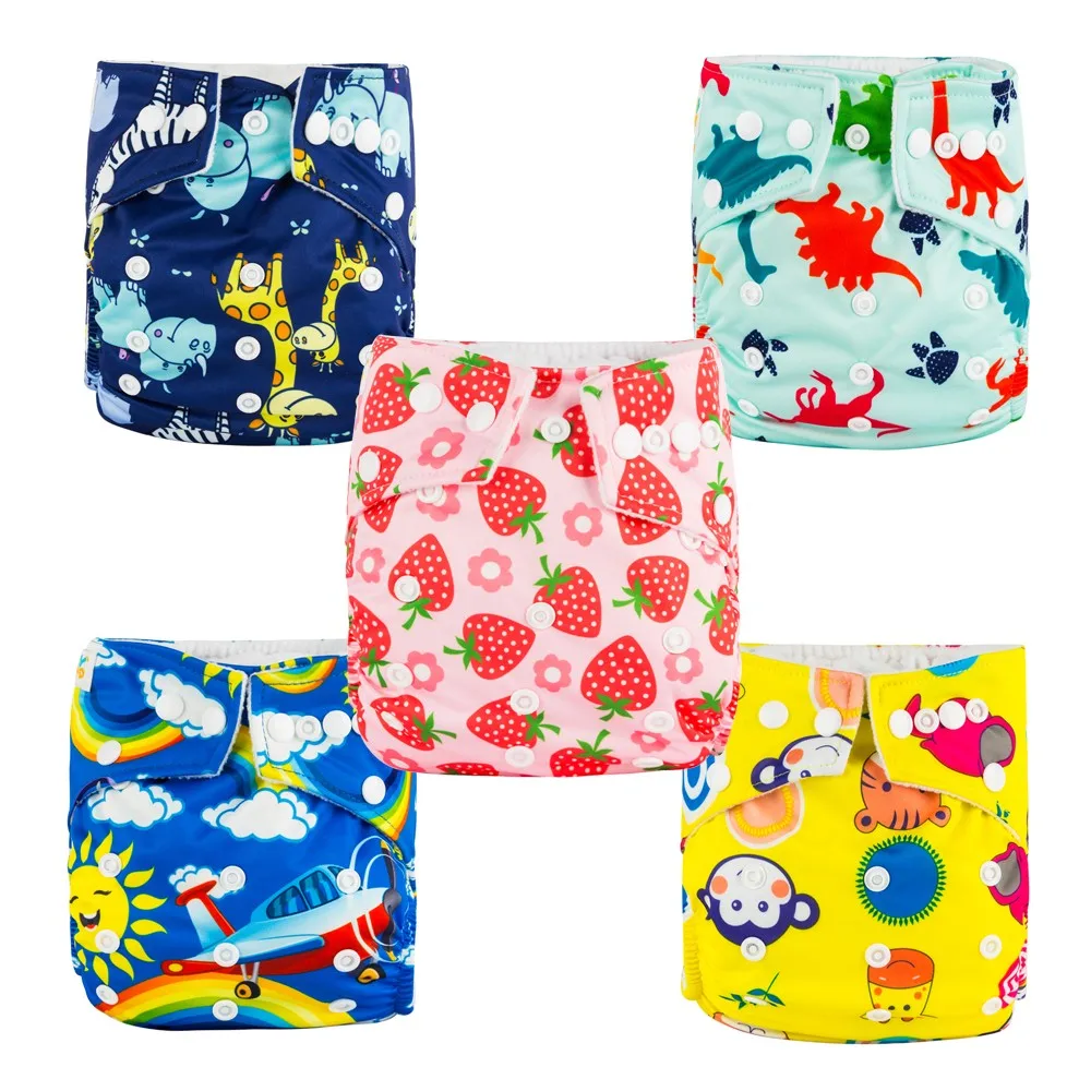 Super Quality Babyland New Prints Cloth Diapers ( Pack of 5 ) include ...