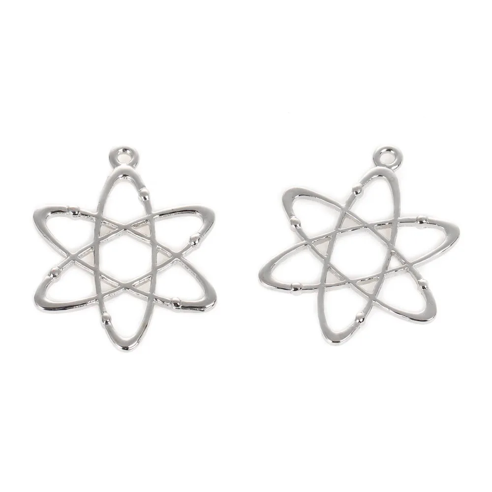 DoreenBeads сплав на основе цинка Atom Chemistry подвеска в научном стиле серебристый цвет