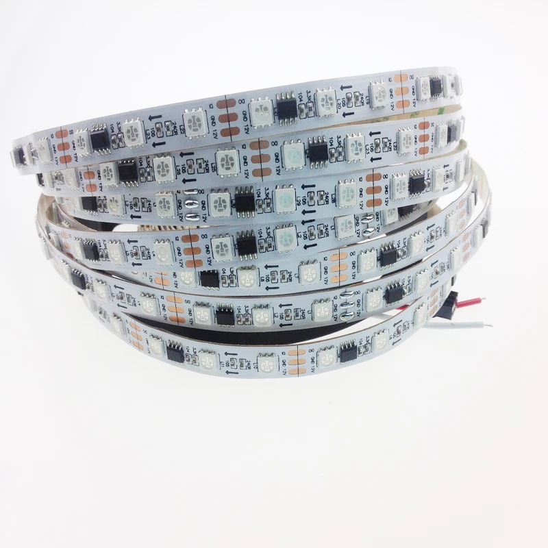 Светодиодная лента 5 м DC12V ws2811ic 5050 полноцветная RGB SMD адресуемая ws2811 светодиодная