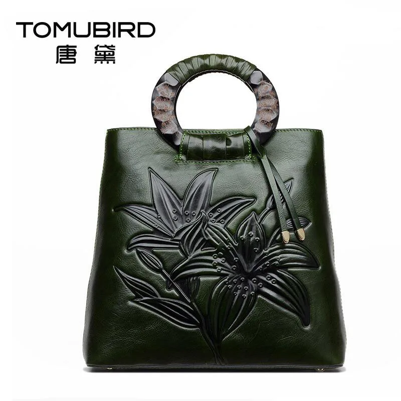 

2017 New women bag leather brands quality cowhide fashion luxury exquisite ethnic style high capacity women handbags bag