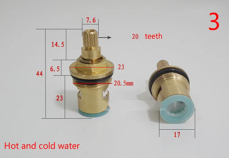 ENKI Kitchen Basin Bath Tap Ceramic Disc Cartridge Hot Cold Valves