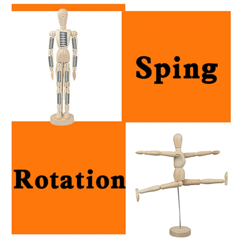 1 шт. 16 подвижных суставов деревянный человек фигурка игрушки куклы с стоячим гибким деревом человек искусство рисовать обнаженные куклы модель игрушки для детей