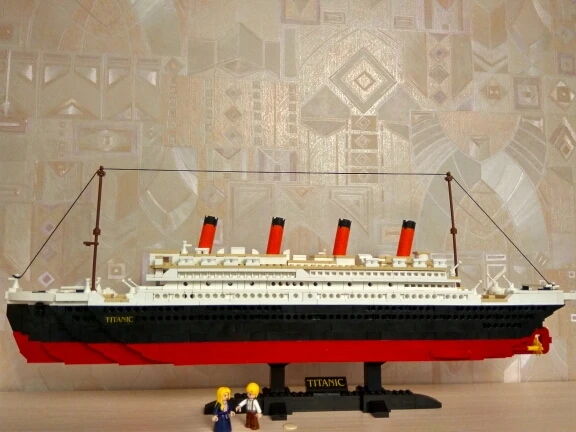 Preise Modell gebäude kits kompatibel mit lego stadt Titanic RMS schiff 3D blöcke Pädagogisches modell gebäude spielzeug hobbies für kinder