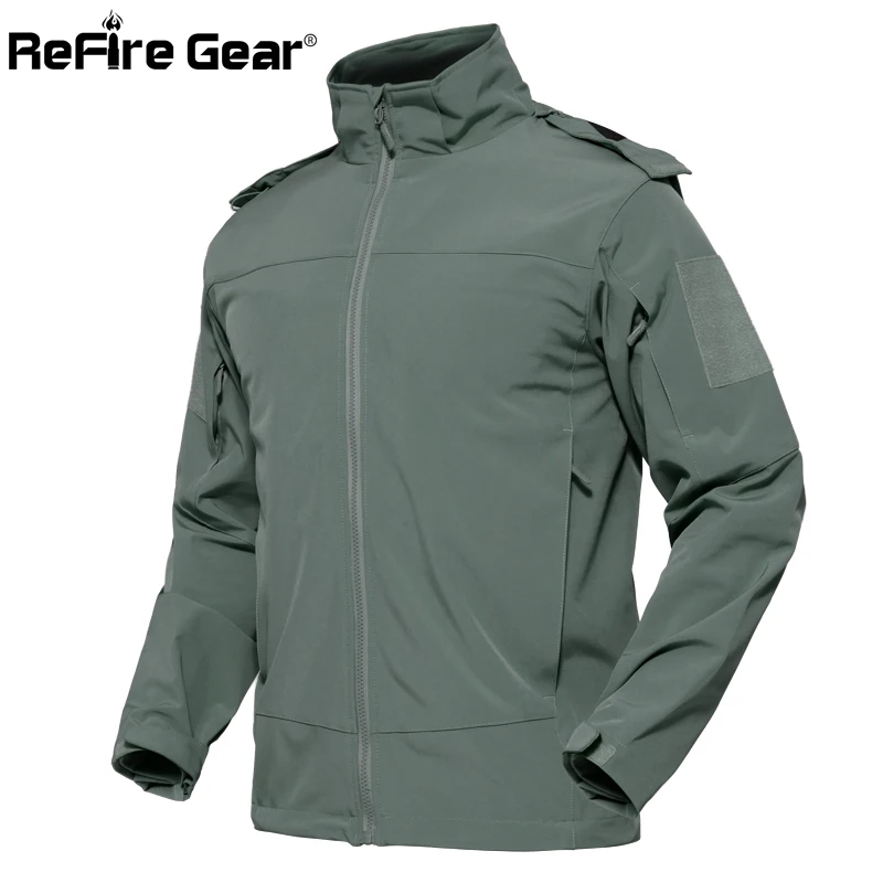 Мужская тактическая куртка ReFire Gear водонепроницаемая ветрозащитная флисовая