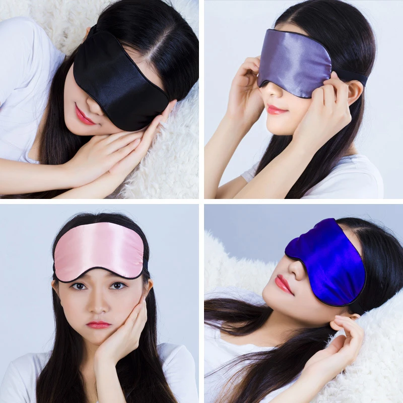 1 предмет шелк сна Отдых Спящая помощи Eye Mask Тень Обложка комфорт здоровья наручники Защитная повязка на глаза путешествия спальный