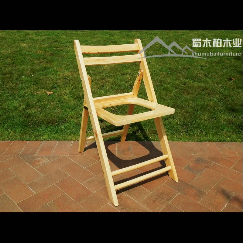 Экологичный стул из твердой древесины горшок складной стул-Туалет душевые стулья