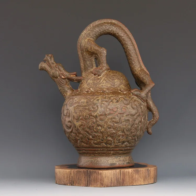 2 антикварных фарфоровых горшка SongDynasty бутылка с обратным потоком ручная роспись
