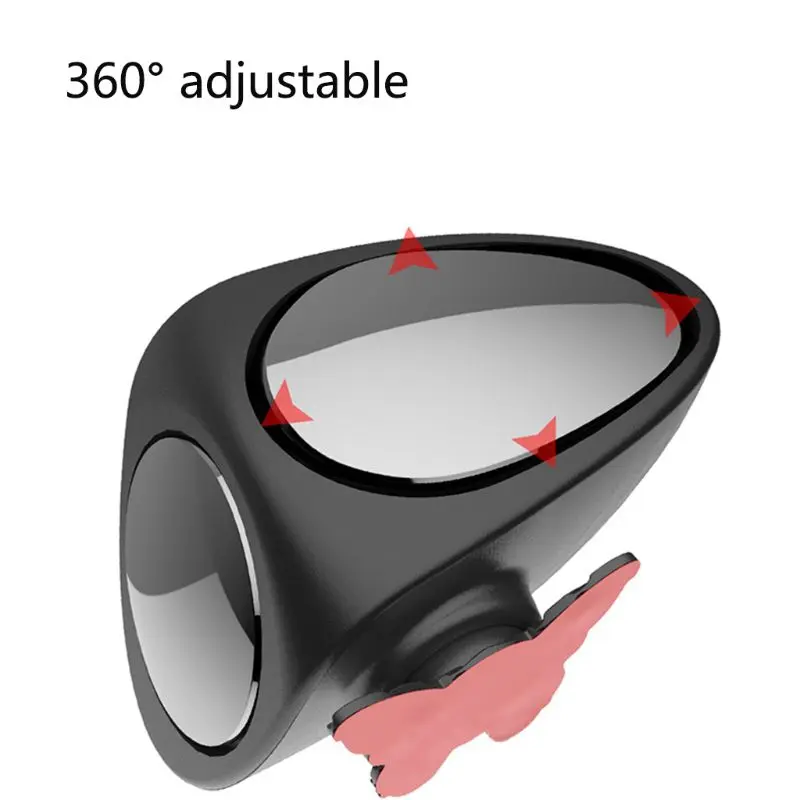 New 1 Pc Auto Car Rear View Mirror 360 Rotatable Adjustable Blind Spot Convex Wide Angle Mirror Left/ Right 10166