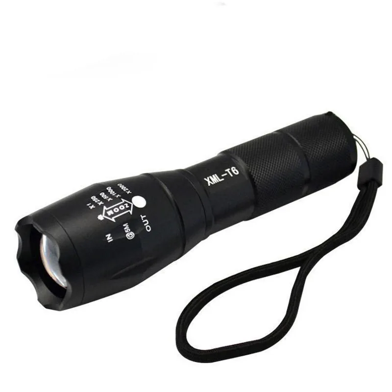 

T6 XPE aluminum alloy high power light flashlight A100 outdoor flashlight waterproof (no charger battery)