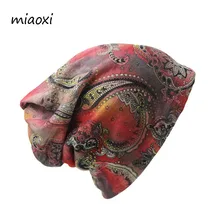 miaoxi New Style Fashion Women Hat Floral Polyester Women s Autumn Cap Female Beanie Skullies 2