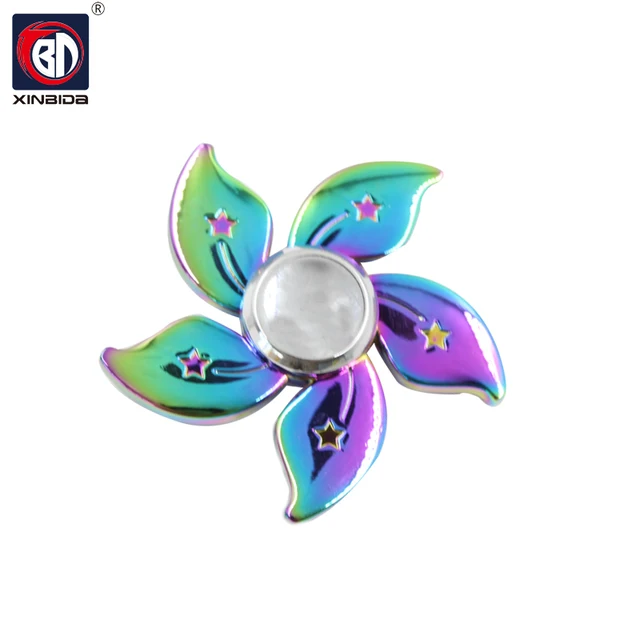 Rainbow Fid Spinners Metal Tri spinner EDC Hand Finger Spinner