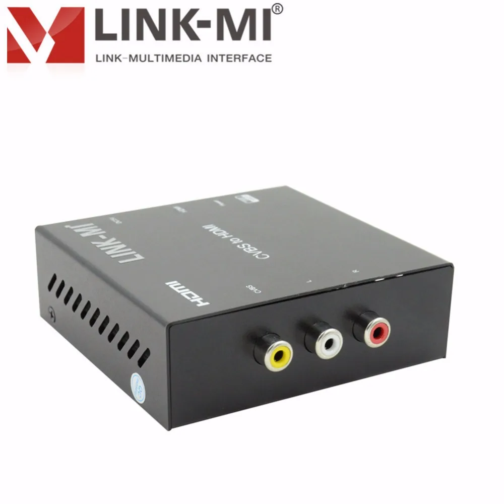 LINK-MI CSH1 av cvbs к HDMI конвертер Поддержка HDMI 720 p/1080p@ 50/60Hz с L/R Каналы отвечающих требованиям HDCP PAL, NTSC