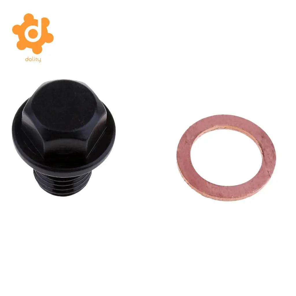 Magnetic Oil Drain Plug Bolt For YAMAHA FZ FJ MT 09 YZF-R1 R6 TRX850 Black