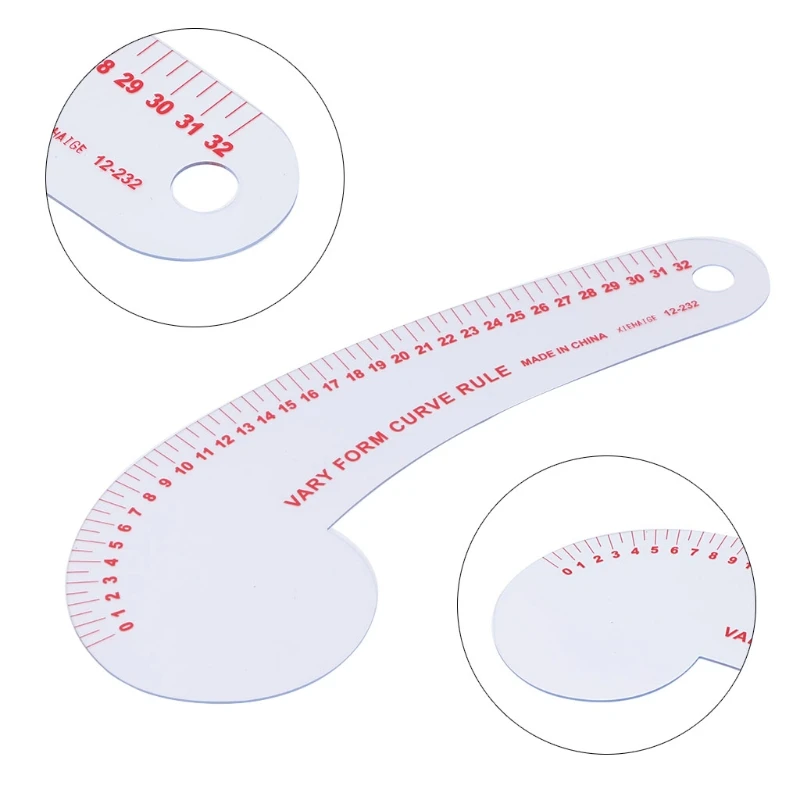 Plastic Sewing Square Curve Ruler Tailor Drawing Craft Tool DIY Supply