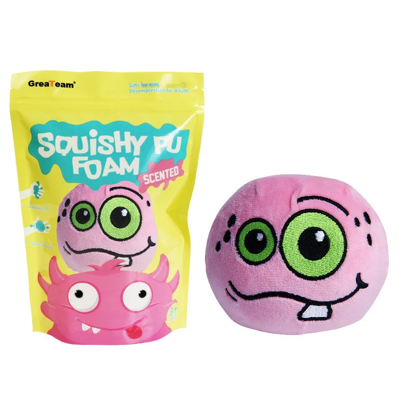 Plush Squishy Slow Rise Toy Christmas Cute Ball Plush Slow Rebound Decompression Toy Cute Animal 2