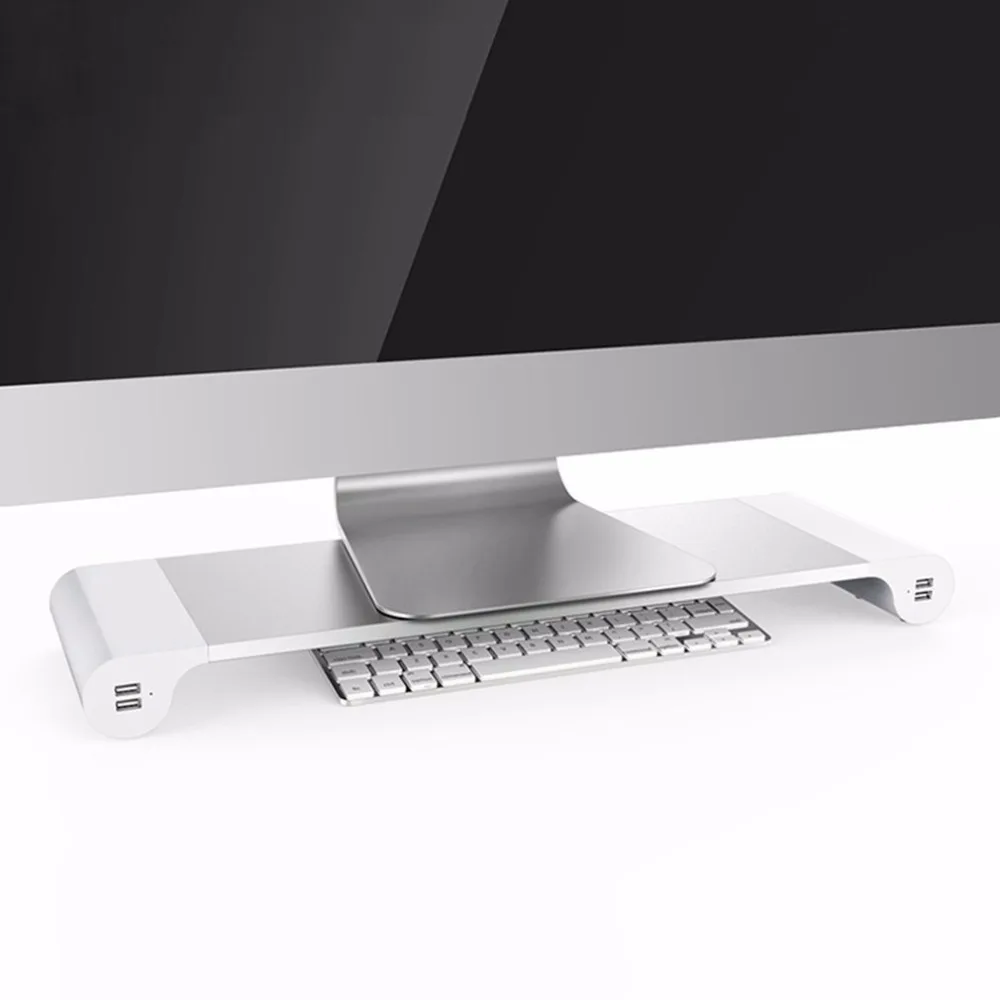 

Portable 4 Ports USB Laptop Computer Monitor Holder Bracket Save Space Heighten Stand EU Plug For Tablets PC Laptops