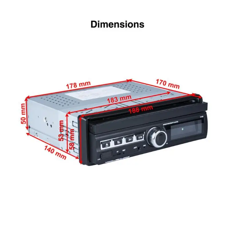 7110S 1 DIN Bluetooth стерео MP5 плеер 7 дюймов сенсорный экран AUX USB TF FM радио приемник в тире головное устройство