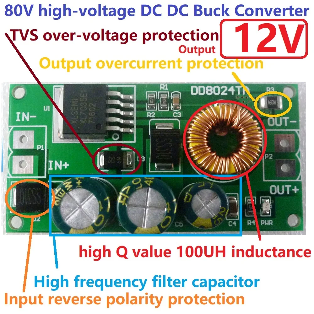 DC-DC Voltage Regulator Large Power Step-Down Voltage Regulator Professional 