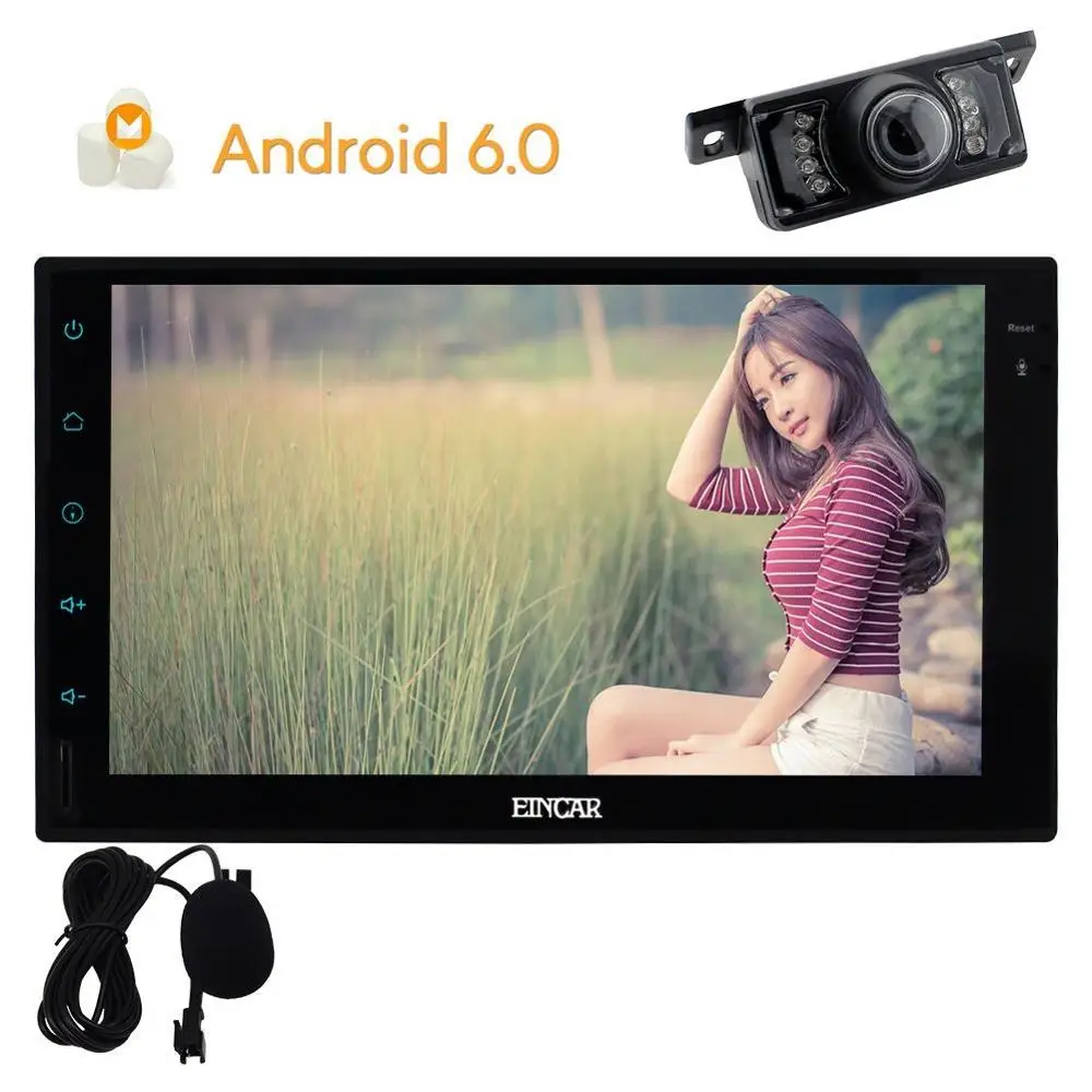 

7"Car Stereo video Multimeadia Player Android6.0 Double two 2Din Car Naviagtor Assistive Dual Camrea Bluetooth External Mic WIFI