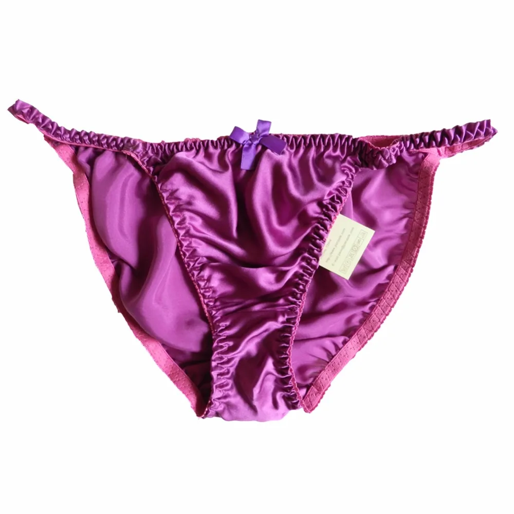 Panasilk 8 шт 100% чистый шелк женские стринги бикини трусики Размер s m l xl 2XXL|bikini