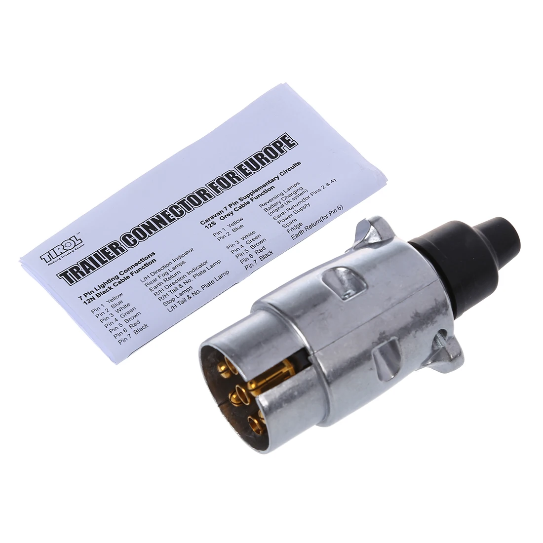 7 контактная вилка прицепа Heavy Duty круглый штифт полюсный разъем проводки 12V фаркоп