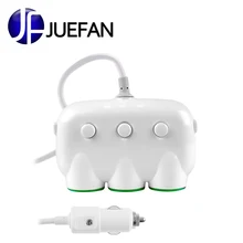 5V 1A+ 2.1A 2 USB порта 3 способ розетка в автомобиль прикуриватель распределитель для автомобильных зарядных устройств DC 12~ 24V автомобильный прикуриватель муфта