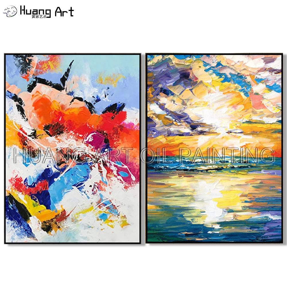 

Artist Hand-painted High Quality Oil Painting on Canvas Original 4 Style Pictures Handmade Knife Oil Painting for Wall Decor
