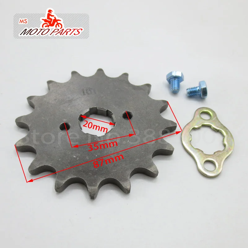 

Front Engine Sprocket 520# 16T Teeth 20mm For 520Chain With Retainer Plate Locker Motorcycle Dirt Bike ATV Parts