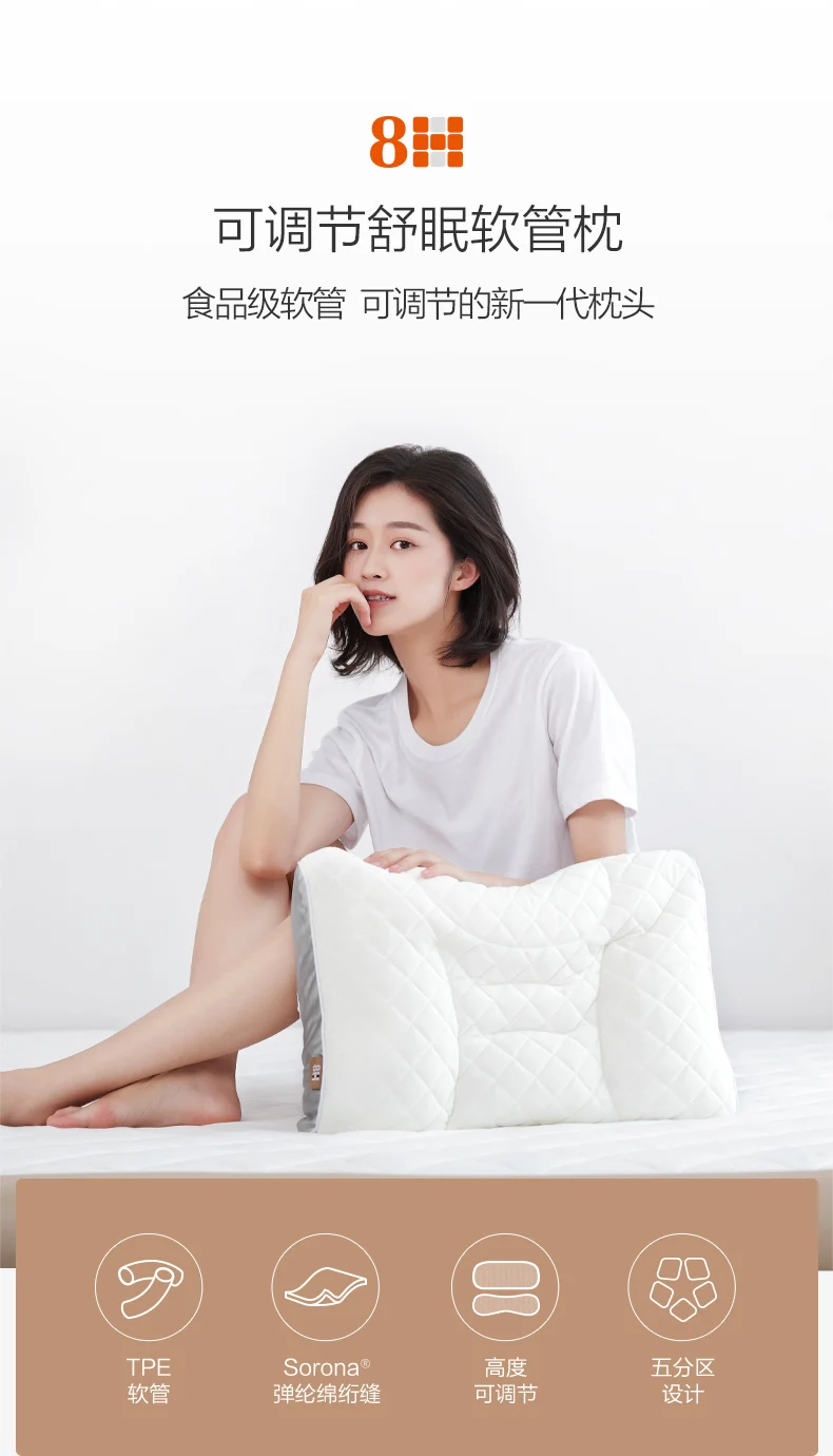 Xiaomi 8H прохладное ощущение медленного восстановления памяти хлопковая подушка супер мягкая Антибактериальная подушка для поддержки шеи